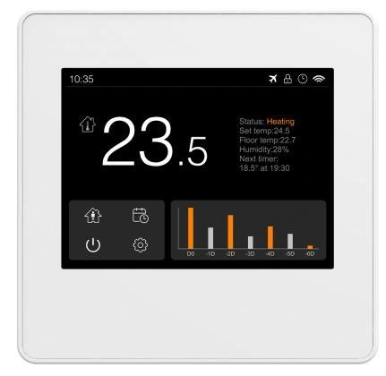 3.2″ touchscreen heating thermostat